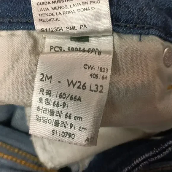 Levi Strauss Signature Jeans Women’s 2M 26x32 Mid Rise Straight Stretch Blue - Picture 5 of 7